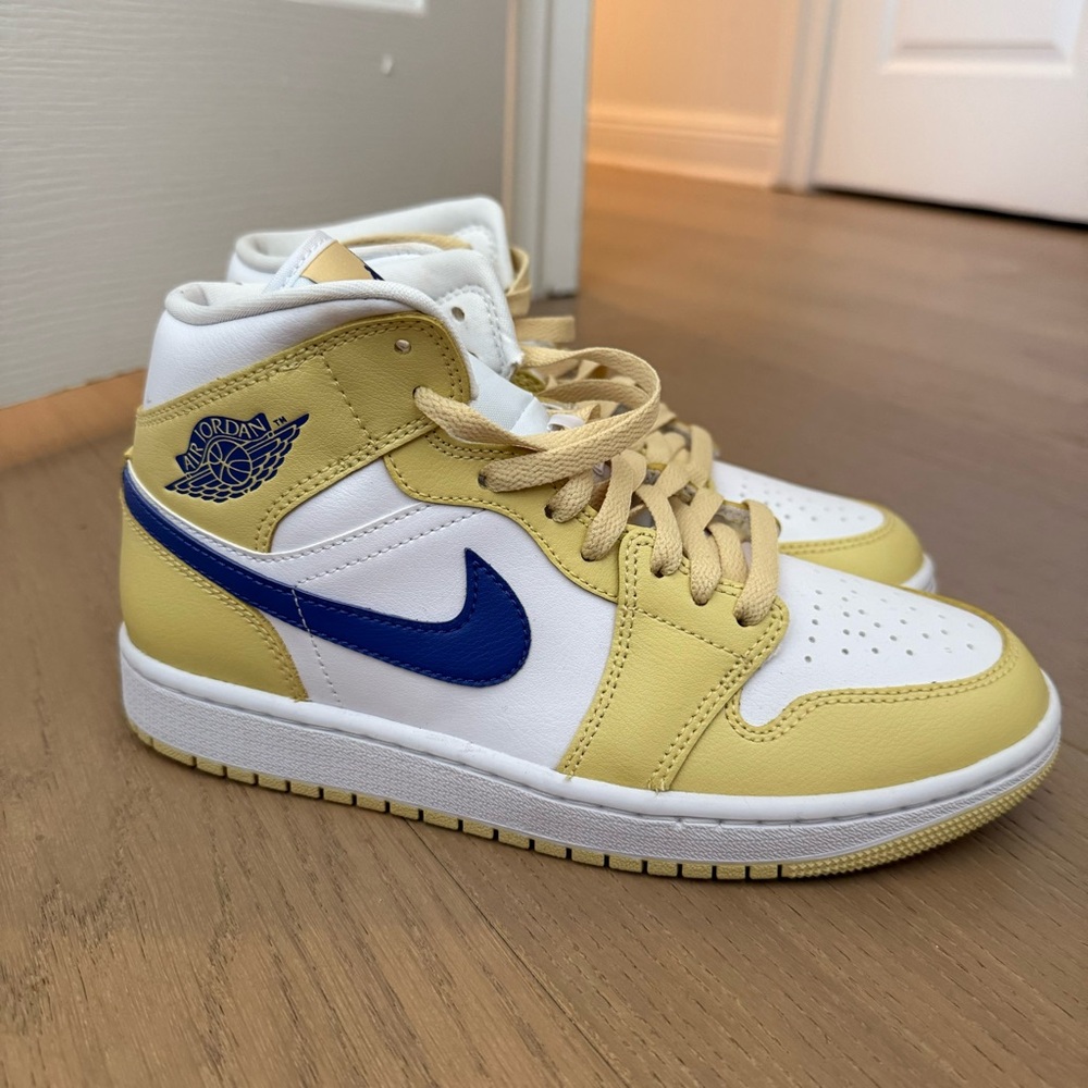 Nike Air Jordan Yellow and Blue Sneakers